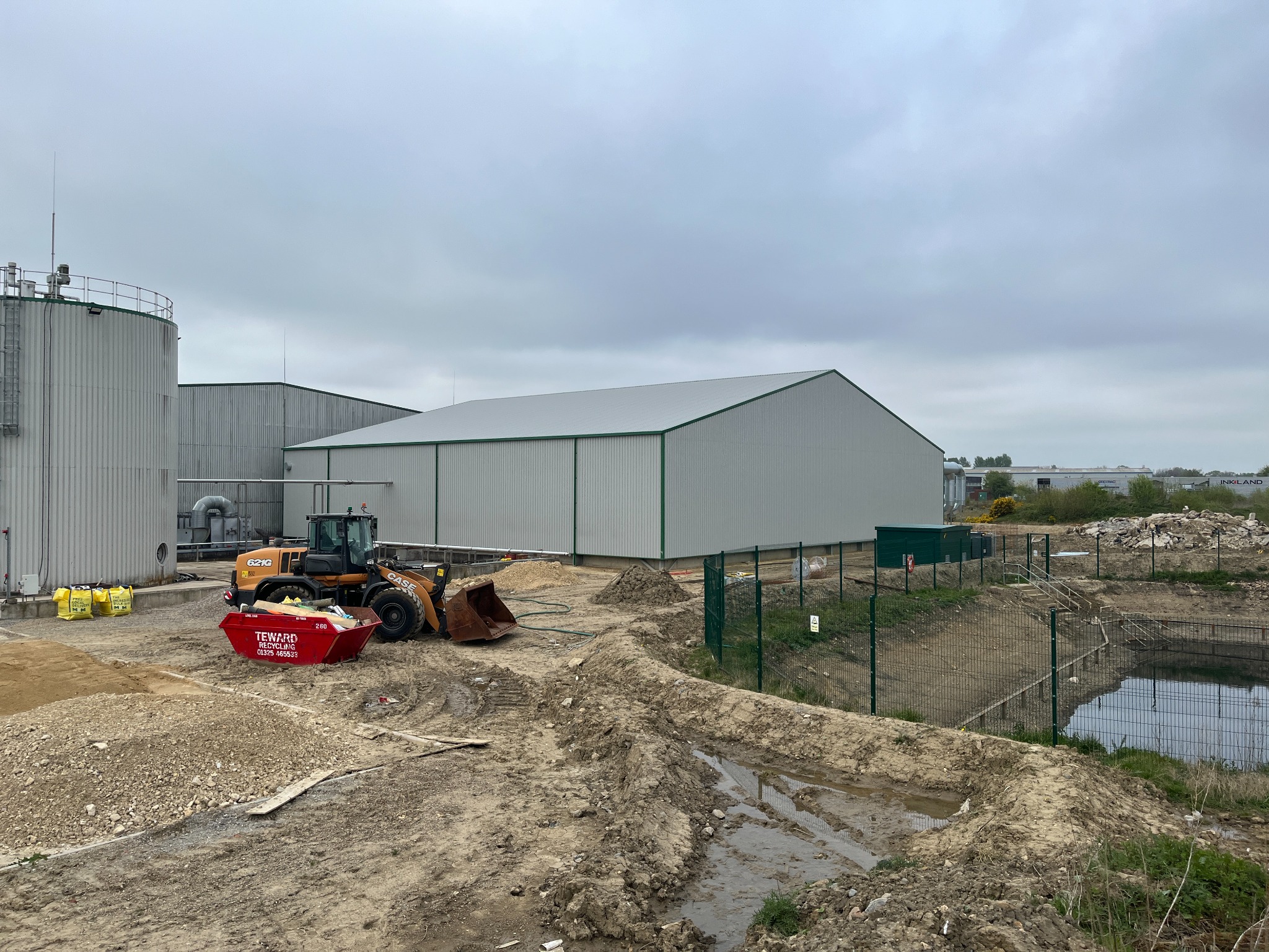 Completed reception building and yard infrastructure